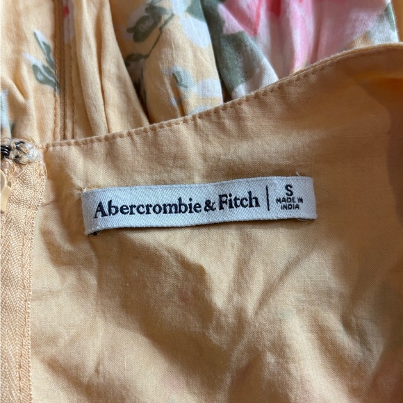 Abercrombie & Fitch Mini Dress Floral Baby Doll Cinch Front Puff Sleeve small - Picture 2 of 16